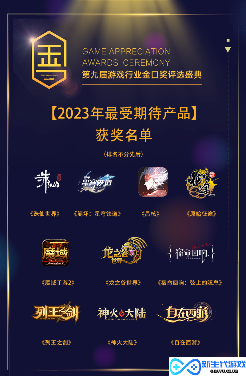 第九届游戏行业金口奖获奖名单公布！
